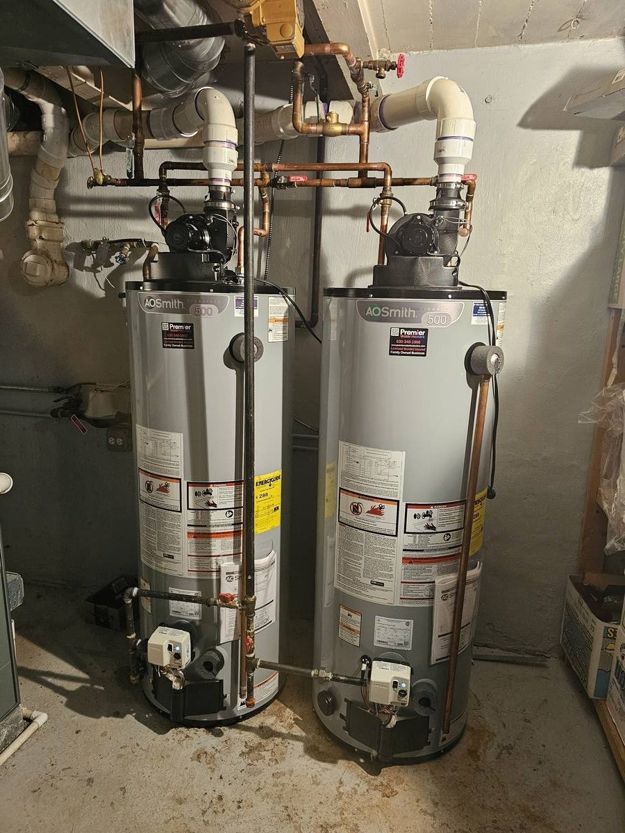 Power vent water heater installation Wheeling area IL Premier Water Heaters