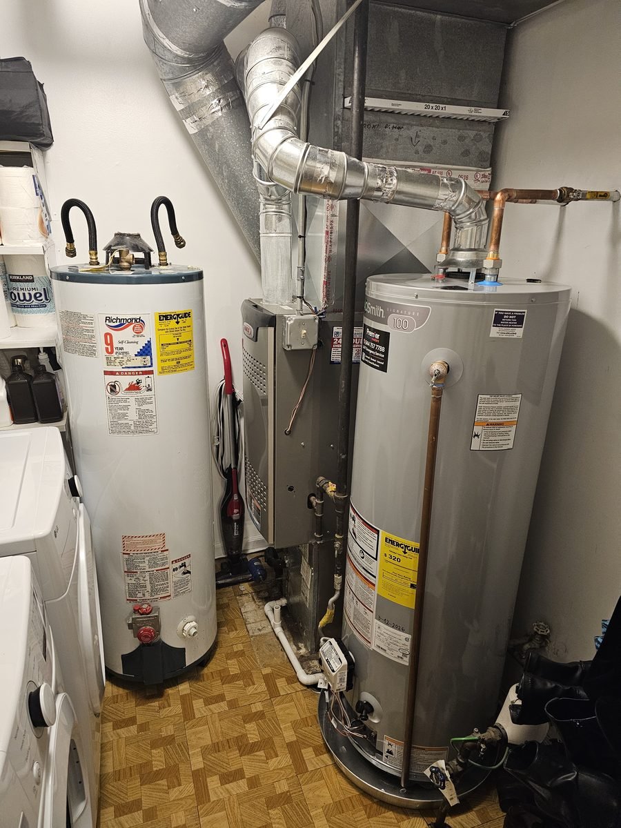 Before and after side by side standard draft replacement Elk Grove Village IL