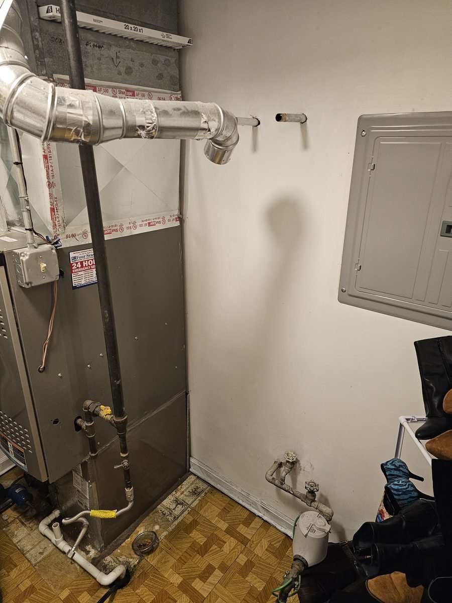 Utility room cleared after Richmond removal Elk Grove Village IL